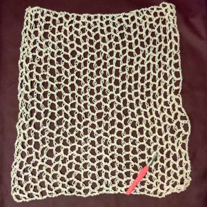 Crocheted mesh panel